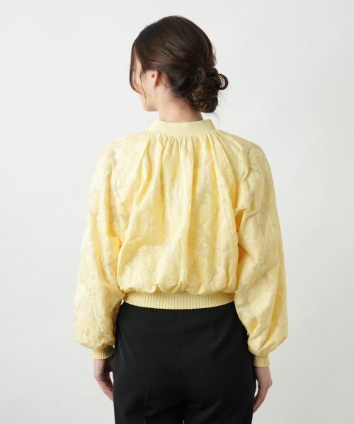 Leilian / レリアン その他アウター | フラワー刺繍シアーブルゾン | 詳細9