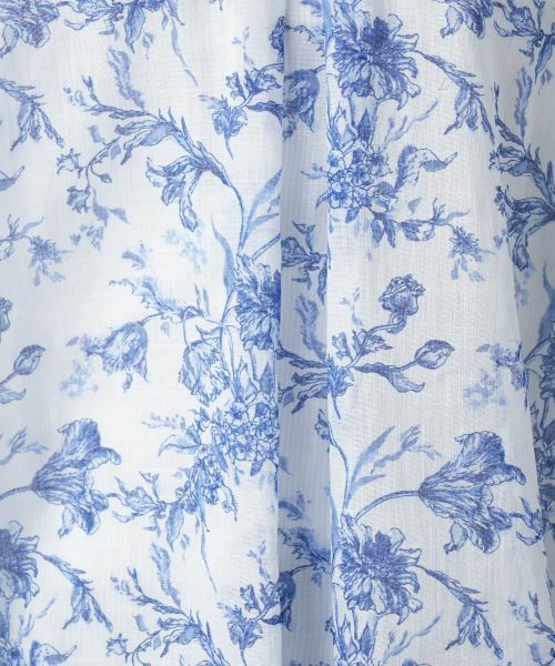 Leilian / レリアン シャツ・ブラウス | フラワー柄キーネックブラウス | 詳細15