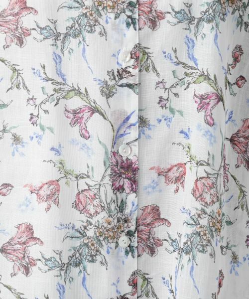 Leilian / レリアン シャツ・ブラウス | フラワー柄バンドカラーブラウス | 詳細15