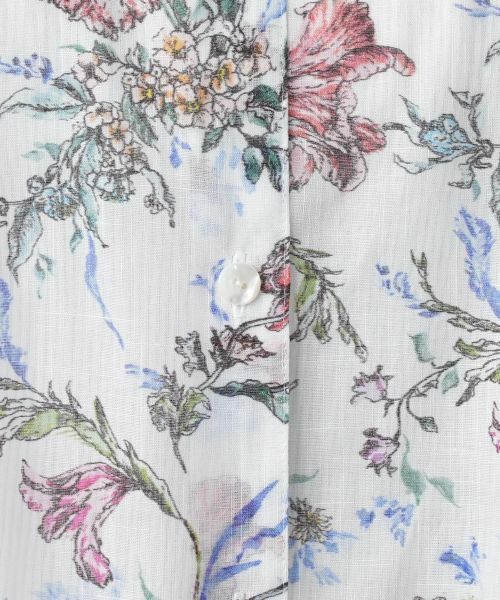 Leilian / レリアン シャツ・ブラウス | フラワー柄バンドカラーブラウス | 詳細16