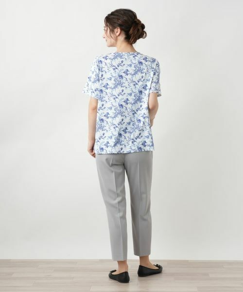 Leilian / レリアン カットソー | フラワー柄クルーネックカットソー | 詳細6