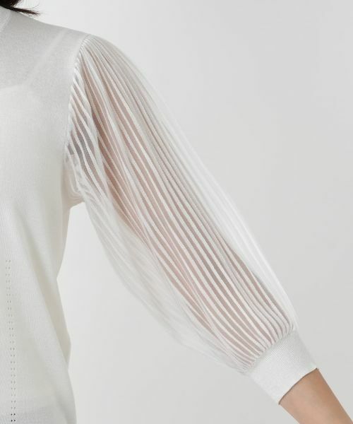 Leilian / レリアン ニット・セーター | 【店舗人気】シアープリーツ切替ニット | 詳細15