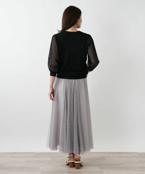 Leilian / レリアン ニット・セーター | 【店舗人気】シアープリーツ切替ニット | 詳細3