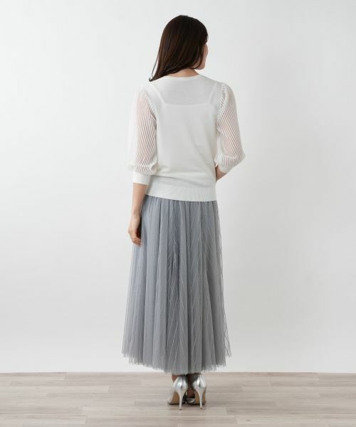 Leilian / レリアン ニット・セーター | 【店舗人気】シアープリーツ切替ニット | 詳細9