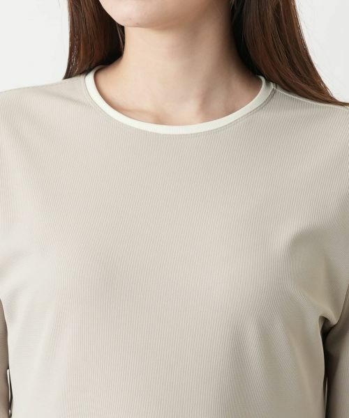 Leilian / レリアン ドレス | ライン配色ワンピ−ス | 詳細10