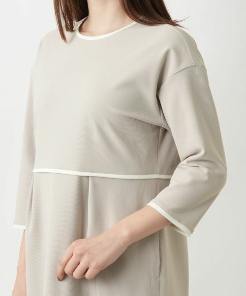 Leilian / レリアン ドレス | ライン配色ワンピ−ス | 詳細12