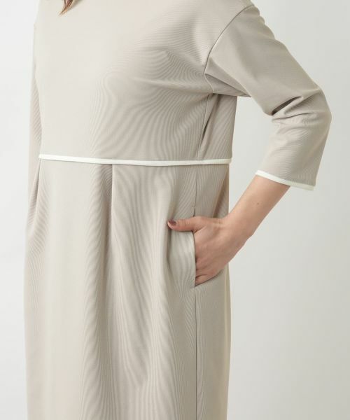 Leilian / レリアン ドレス | ライン配色ワンピ−ス | 詳細13