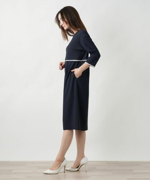 Leilian / レリアン ドレス | ライン配色ワンピ−ス | 詳細2