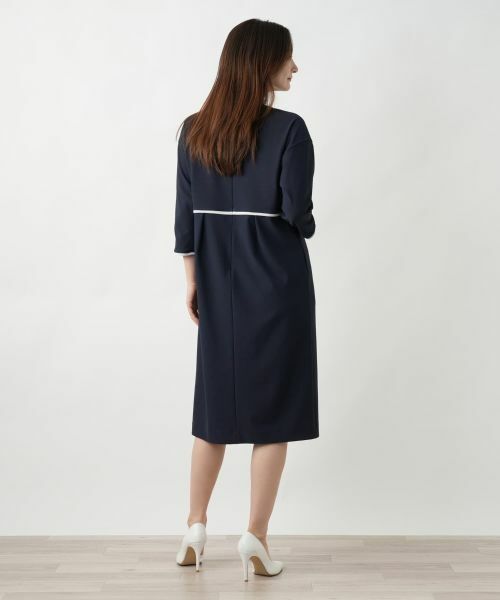 Leilian / レリアン ドレス | ライン配色ワンピ−ス | 詳細3