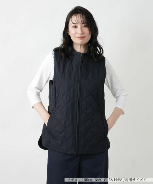 Leilian / レリアン テーラードジャケット | ベスト(ネイビー)