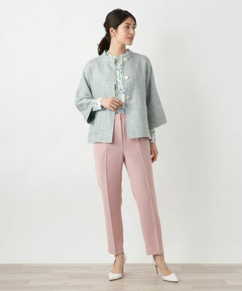 Leilian / レリアン テーラードジャケット | ノーカラージャケット【STEFANONI】 | 詳細1