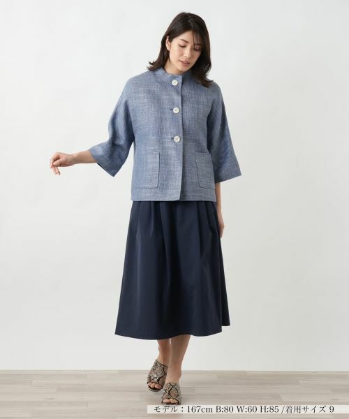 Leilian / レリアン テーラードジャケット | ノーカラージャケット【STEFANONI】 | 詳細4