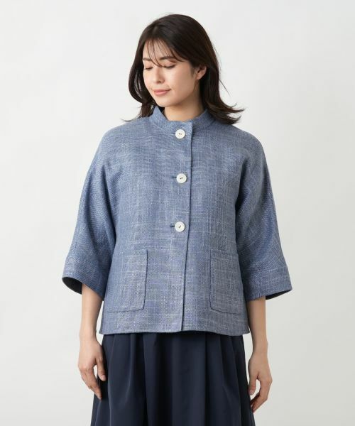 Leilian / レリアン テーラードジャケット | ノーカラージャケット【STEFANONI】 | 詳細7