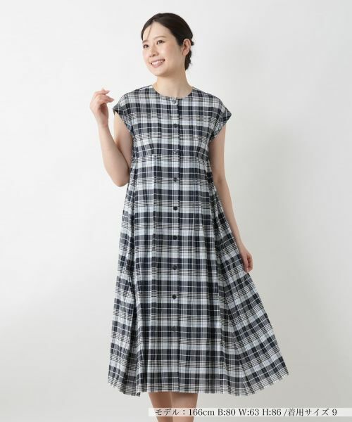 Leilian / レリアン ドレス | チェックワンピース(ネイビー)