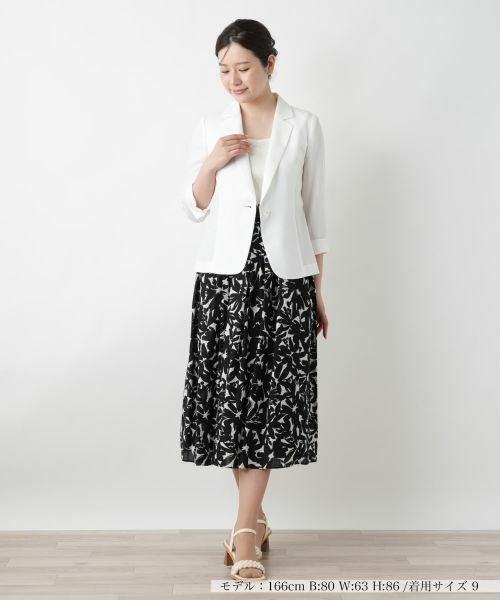 Leilian / レリアン ミニ・ひざ丈スカート | プリントフレアスカート | 詳細1