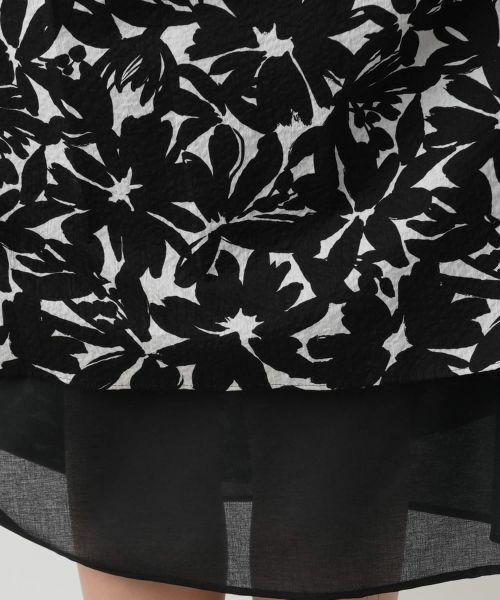 Leilian / レリアン ミニ・ひざ丈スカート | プリントフレアスカート | 詳細10