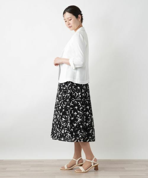 Leilian / レリアン ミニ・ひざ丈スカート | プリントフレアスカート | 詳細2