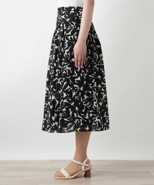 Leilian / レリアン ミニ・ひざ丈スカート | プリントフレアスカート | 詳細5