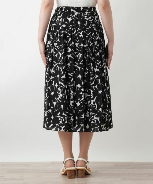 Leilian / レリアン ミニ・ひざ丈スカート | プリントフレアスカート | 詳細6