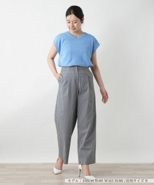 Leilian / レリアン その他パンツ | ストライプワイドパンツ | 詳細1