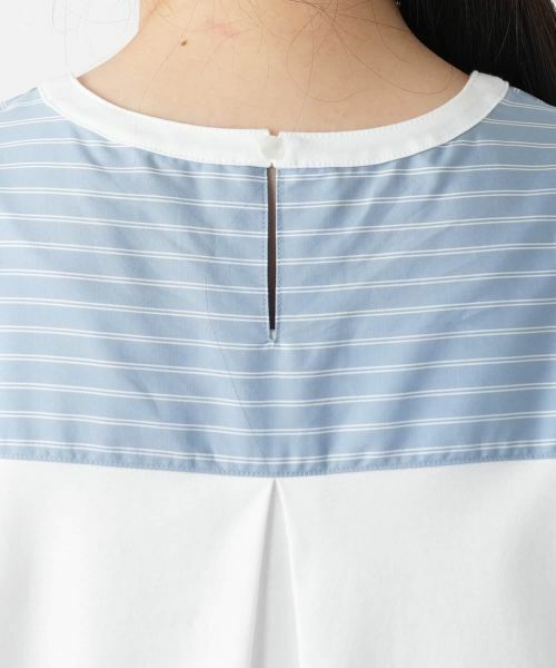 Leilian / レリアン カットソー | ストライプ切替カットソー | 詳細11