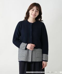 Leilian / レリアン テーラードジャケット | ノーカラーニットジャケット