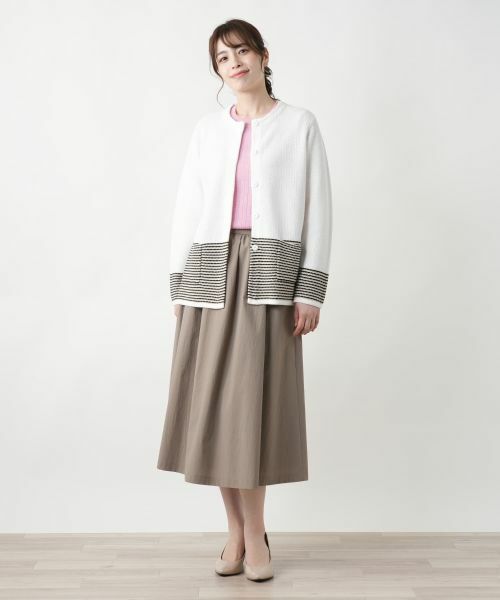 Leilian / レリアン テーラードジャケット | ノーカラーニットジャケット | 詳細1