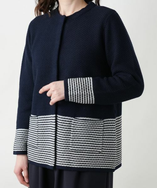 Leilian / レリアン テーラードジャケット | ノーカラーニットジャケット | 詳細12