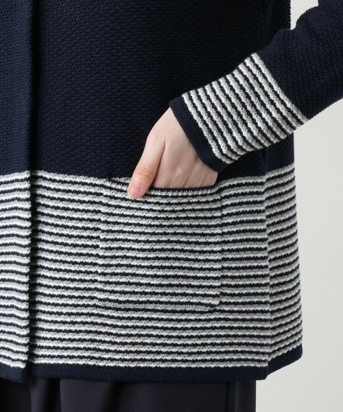 Leilian / レリアン テーラードジャケット | ノーカラーニットジャケット | 詳細13