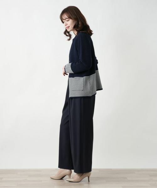 Leilian / レリアン テーラードジャケット | ノーカラーニットジャケット | 詳細5