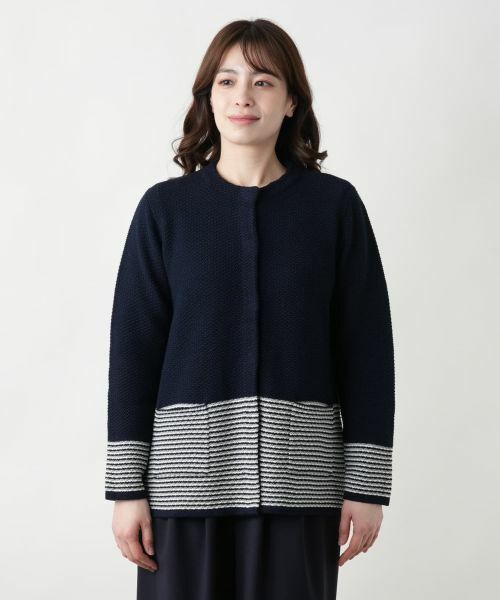 Leilian / レリアン テーラードジャケット | ノーカラーニットジャケット | 詳細7