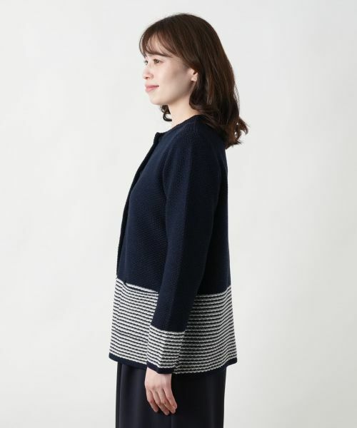 Leilian / レリアン テーラードジャケット | ノーカラーニットジャケット | 詳細8