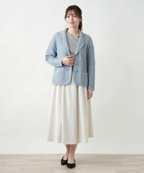 Leilian / レリアン テーラードジャケット | ニットブレザー | 詳細1