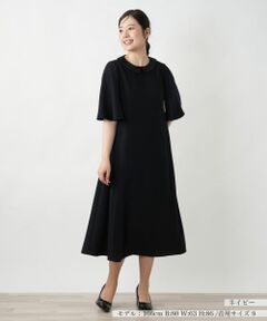 美品　レリアン　Leilian 17＋ ワンピース　黒 セットアップ風ワンピース【ブラックフォーマル】 （ドレス