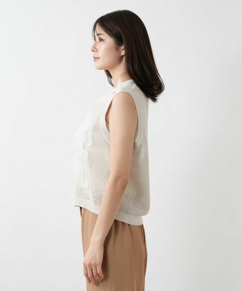 Leilian / レリアン テーラードジャケット | 【店舗人気】チュールリボンニットベスト | 詳細11