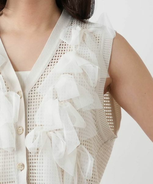 Leilian / レリアン テーラードジャケット | 【店舗人気】チュールリボンニットベスト | 詳細15