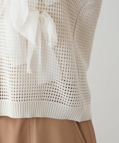 Leilian / レリアン テーラードジャケット | 【店舗人気】チュールリボンニットベスト | 詳細16