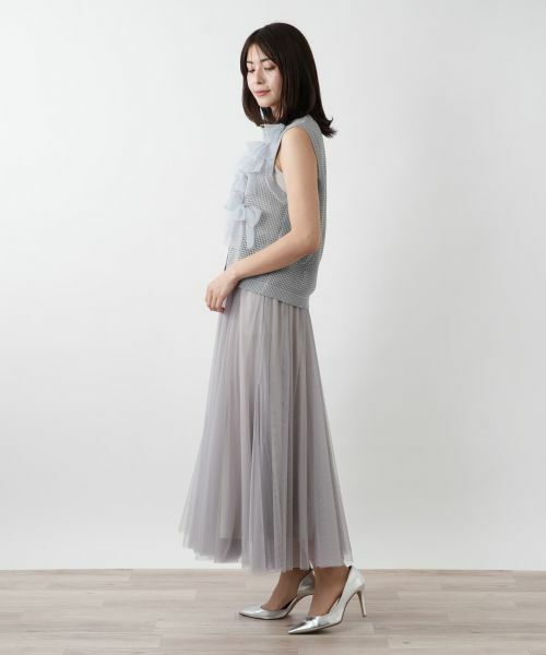 Leilian / レリアン テーラードジャケット | 【店舗人気】チュールリボンニットベスト | 詳細2