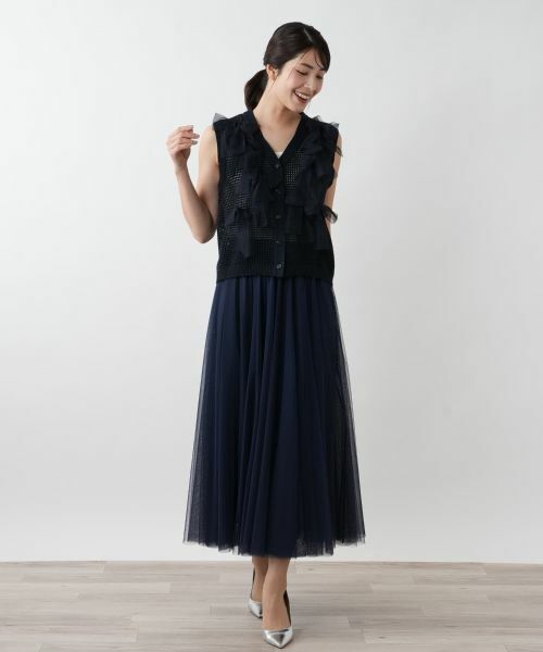 Leilian / レリアン テーラードジャケット | 【店舗人気】チュールリボンニットベスト | 詳細4