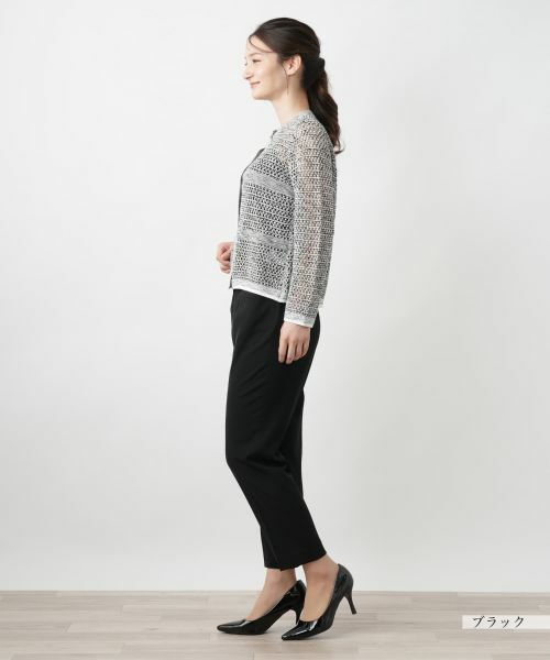 Leilian / レリアン カーディガン・ボレロ | ラメクルーネックカーディガン | 詳細2