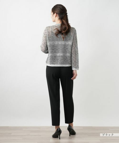 Leilian / レリアン カーディガン・ボレロ | ラメクルーネックカーディガン | 詳細3