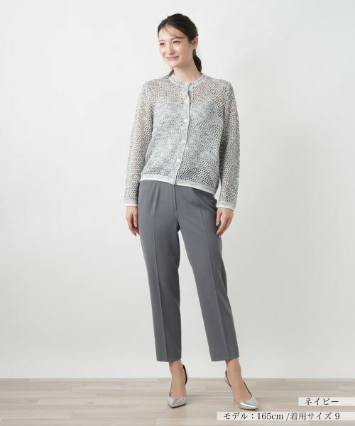 Leilian / レリアン カーディガン・ボレロ | ラメクルーネックカーディガン | 詳細4