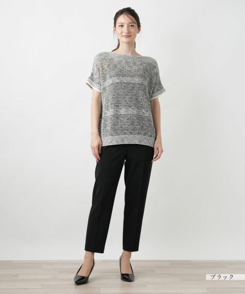 Leilian / レリアン ニット・セーター | ラメスラッシュドネックニット | 詳細1