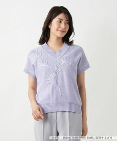 Leilian / レリアン ニット・セーター | フラワーモチーフニット【CORSINI & PROTI】