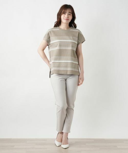 Leilian / レリアン テーラードジャケット | マルチボーダーベスト【Leilian WHITE LABEL】 | 詳細1