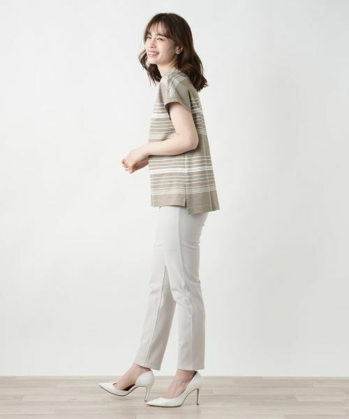 Leilian / レリアン テーラードジャケット | マルチボーダーベスト【Leilian WHITE LABEL】 | 詳細2