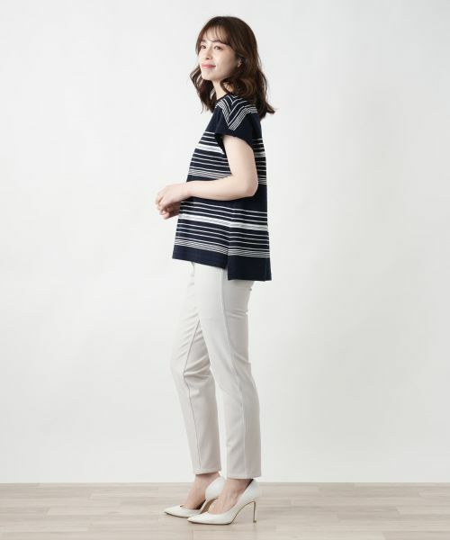 Leilian / レリアン テーラードジャケット | マルチボーダーベスト【Leilian WHITE LABEL】 | 詳細5