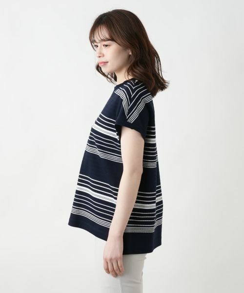 Leilian / レリアン テーラードジャケット | マルチボーダーベスト【Leilian WHITE LABEL】 | 詳細8