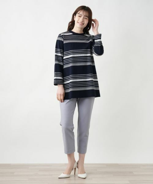 Leilian / レリアン カットソー | マルチボーダーカットソー【Leilian WHITE LABEL】 | 詳細1