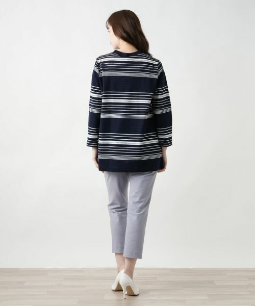 Leilian / レリアン カットソー | マルチボーダーカットソー【Leilian WHITE LABEL】 | 詳細3